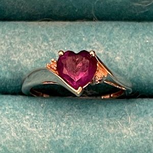 Purple Heart Ring sz 8